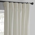 thumbnail image 5 of Exclusive Fabrics  Lounge Embossed Velvet Curtains - Room Darkening Rod Pocket Curtain for Bedroom & Living Room (1 Panel) 50 X 120 - Ivory, 5 of 5
