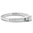 thumbnail image 6 of SuperJeweler Three Diamond Plus Promise Ring In White Gold For Women, 6 of 8