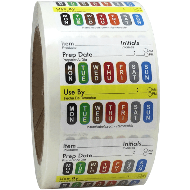 Removable Universal Labels For Food Rotation 2 x 2 Inch 500 Adhesive