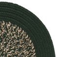thumbnail image 2 of 11' Green and White All Purpose Handcrafted Reversible Round Outdoor Area Throw Rug, 2 of 2