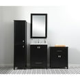 thumbnail image 6 of 16 Inch Wide Bathroom Linen Storage Freestanding Cabinet In Black, 6 of 14