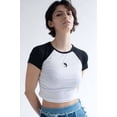 thumbnail image 2 of Ragstock Yin Yang Embroidered Black & White Baseball Tee, 2 of 4