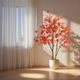 thumbnail image 3 of Eastvita Autumn Maple Artificial Fall Tree 3.9ft-5.9ft Options/Faux Red Maple Leaves in Plastic Pot/Perfect for Fall Parties/Home Decor/Thanksgiving/Harvest Celebrations, 3 of 4