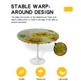 thumbnail image 2 of Round Tablecloth with Elastic Vintage Park Sunflower Waterproof Stain-proof Table Cover Wipeable Fitted Table Cloths for 55"-60" Round Tables Dining Kitchen, 2 of 6