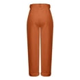 thumbnail image 4 of Hifoo Womens Corduroy Pockets Cropped Straight Leg Pants Elegant Casual Trousers Boho Solid Color Slacks, 4 of 6