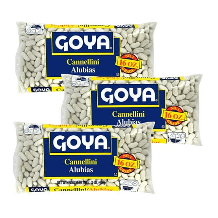 Goya Foods Dry White Kidney Beans (Cannellini), 16-Ounce (3-Pack)