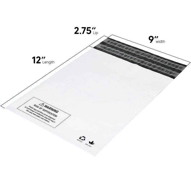 HouseLabels 24x24 Inch (Size #8) 25 Pcs Strong Poly Mailers Shipping Envelopes With Thick Self-sealing Adhesive, Waterproof And Tear Proof Multipurpose Envelopes, Keeps Items Safe & Protected