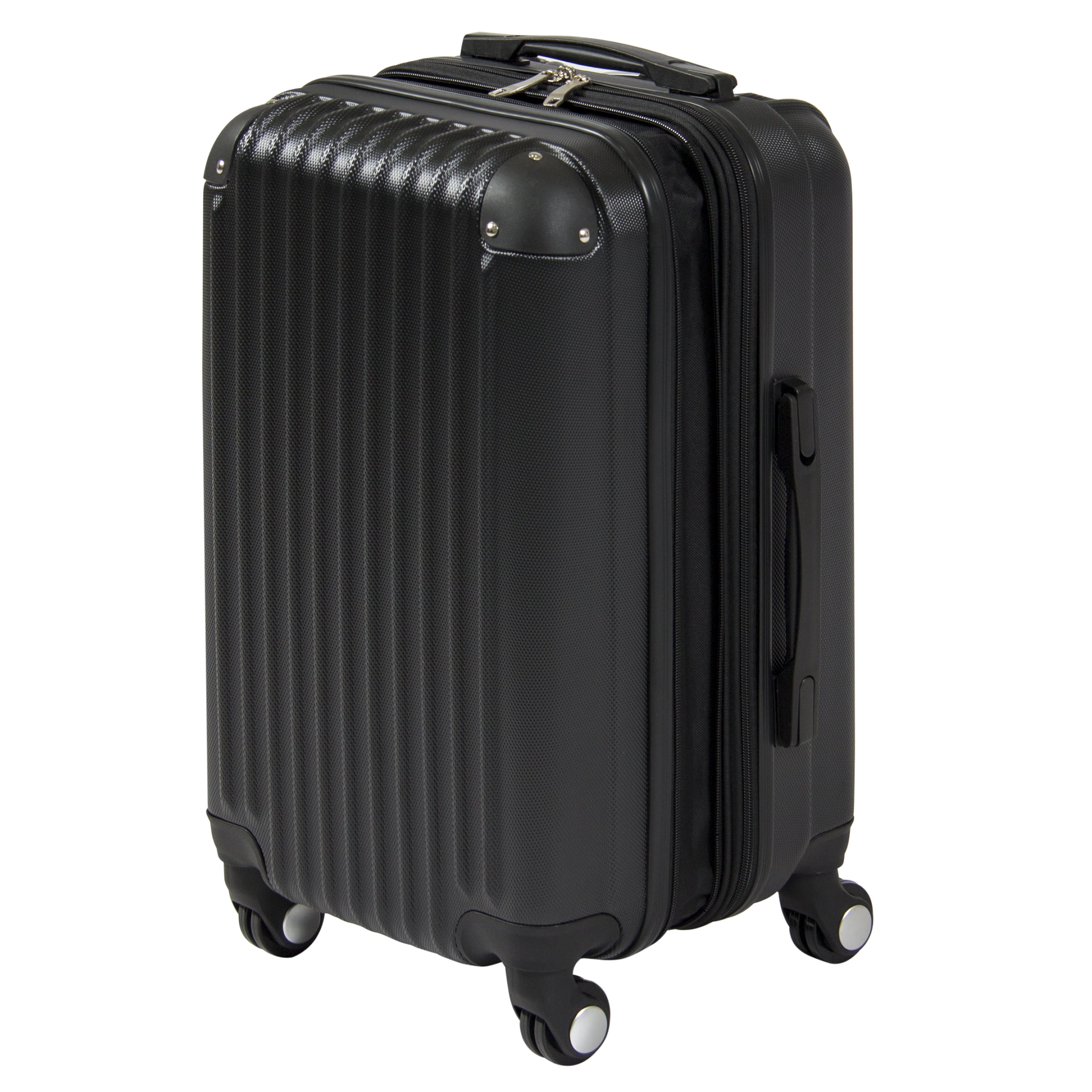 20&quot; Hardshell Spinner Expandable Carry On Luggage Travel Bag- Black | Walmart Canada