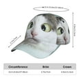 thumbnail image 3 of Yiaed Funny Cat Print Cap Adjustable Size for Running Workouts and Outdoor Activities All Seasons, 3 of 5