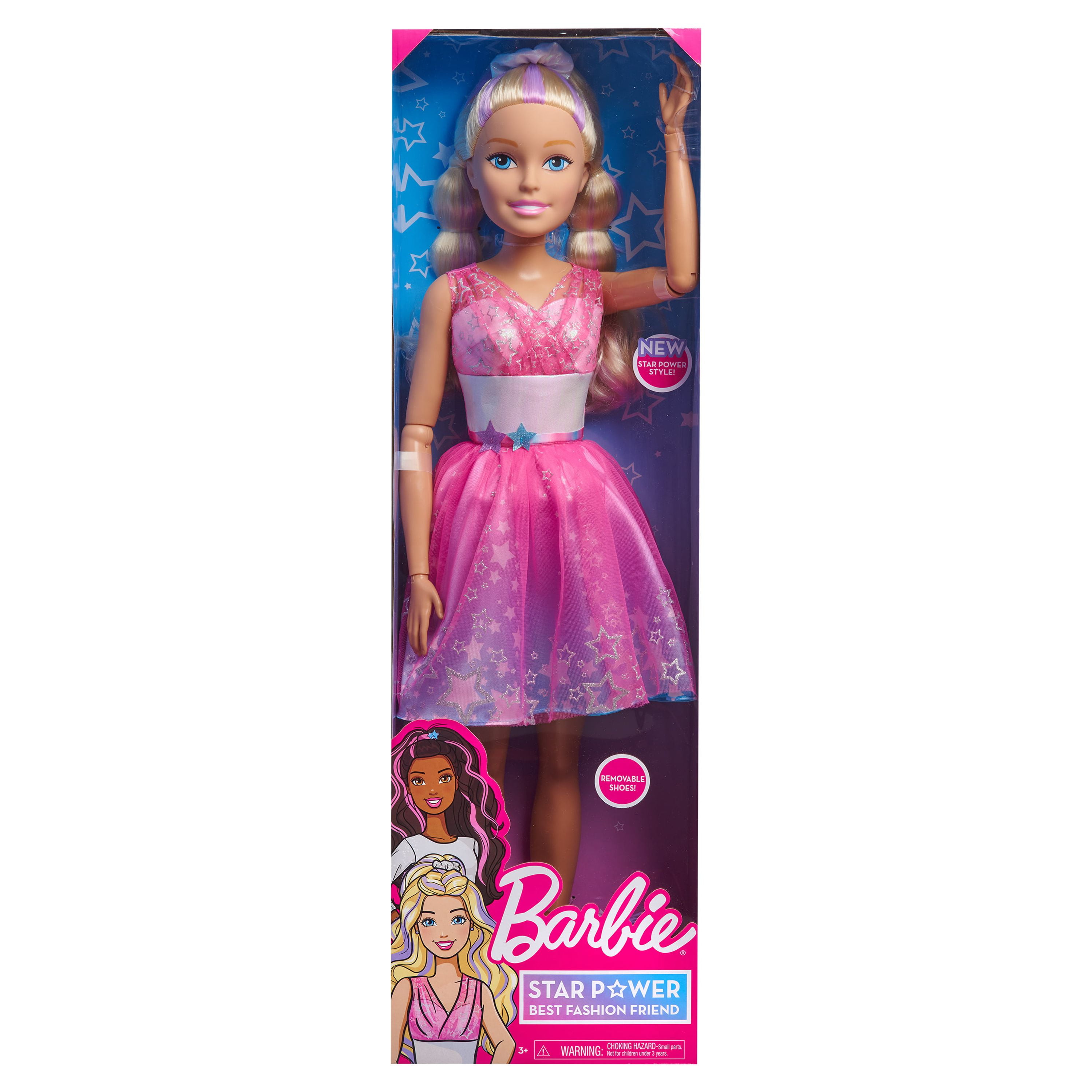 Barbie 28 inch Best Fashion Friend Star Power Doll, Blonde Hair, Kids Toys for Ages 3 up