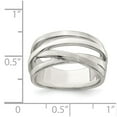 thumbnail image 2 of Solid 925 Sterling Silver Brushed Ring Band Size 8, 2 of 3
