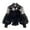 Black, variant on Sense Of Design Three Flowers See Through Mesh Balloon Sleeve Slim Crop Top Women's Lace Base Layer Extra Long Tops for Women