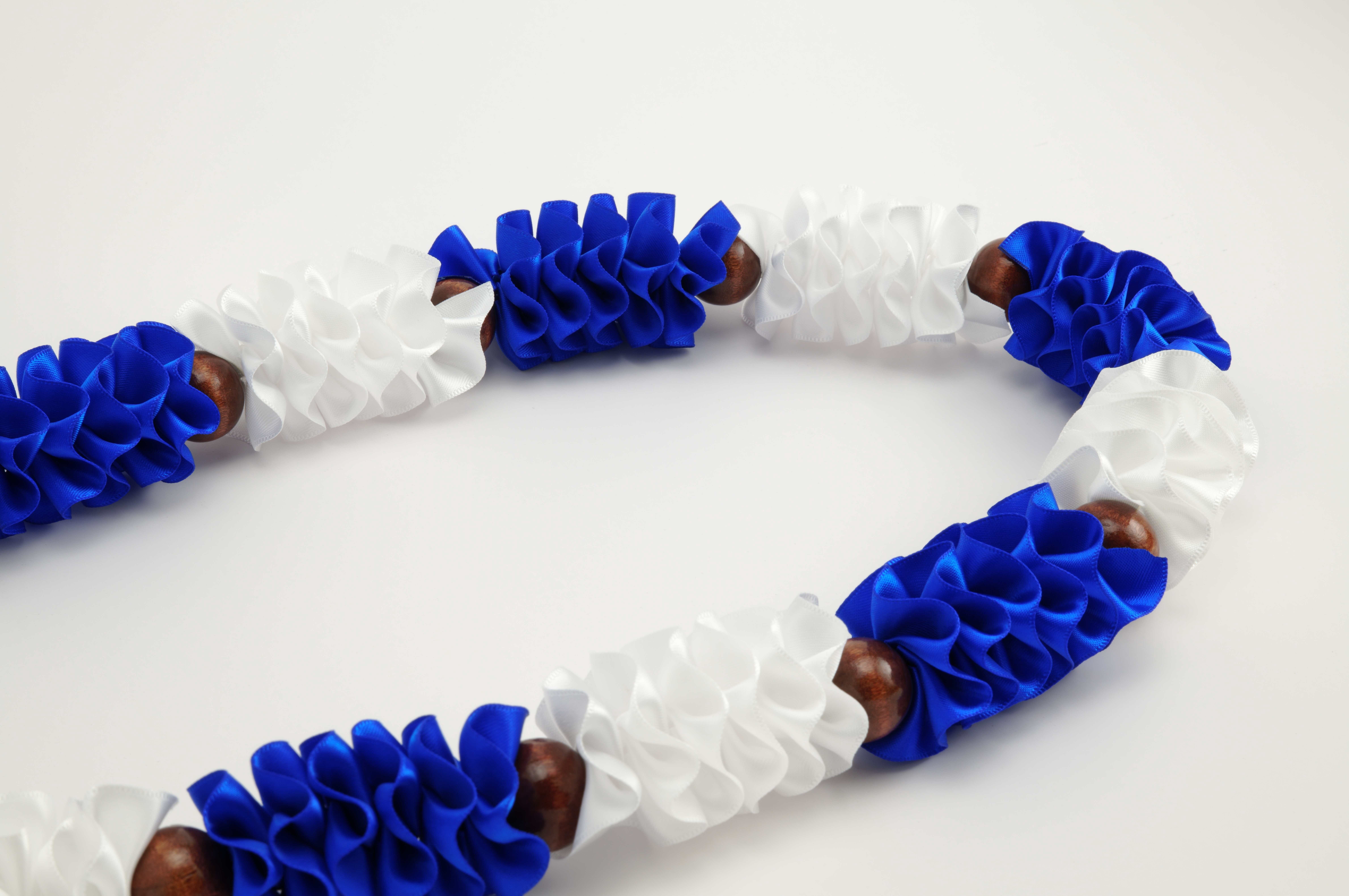Maxport Corporation Ribbon Lei Royal Blue/white