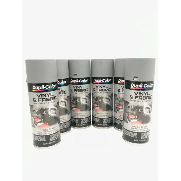 Duplicolor HVP109 6 Pack Vinyl & Fabric Spray Paint Medium Gray 11