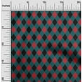 thumbnail image 1 of oneOone Cotton Poplin Dark Teal Green Fabric Argyle Check Dress Material Fabric Print Fabric By The Yard 42 Inch Wide, 1 of 4