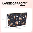 thumbnail image 4 of Makeup Bag - Space Music Fox Cosmetic Bag Portable Travel Toiletry Bag for Women Small Make Up Organizer Bag Zipper Pouch Travel Essentials, 4 of 8