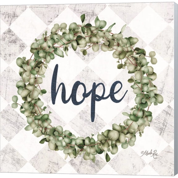 Great Art Now Hope Eucalyptus Wreath by Marla Rae, Canvas Wall Art, 12W x 12H
