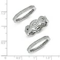 thumbnail image 5 of 925 Sterling Silver Rhodium-Plated Cubic Zirconia ( CZ ) 3 Piece Brilliant Embers Ring Set, 5 of 5