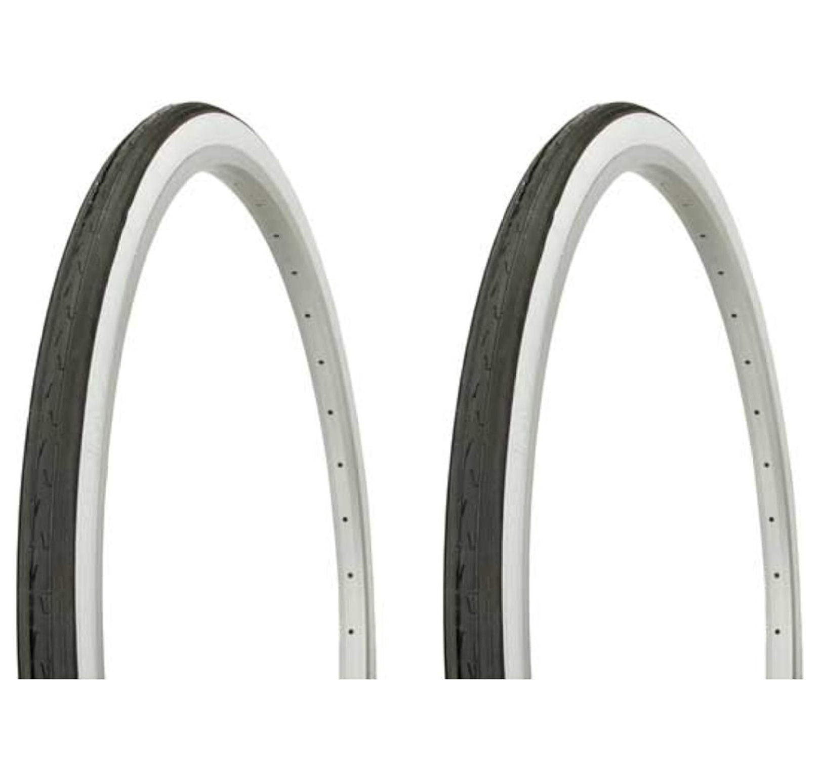 Tire Set. 2 Tires. Two Tires Duro 26" x 1 3/8" Black/White Side Wall, Cruiser Bike Tires, Chopper Bike Wheel, Mountain Bike Tires