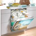 thumbnail image 4 of Coolnut Old Vintage Compass Dishwasher Magnet Sticker, Refrigerator Magnetic Cover, Fridge Panels, Home Cabinet Decals Appliances Stickers, 23"x 26", 4 of 6