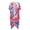 American Flag Tie-Dye Style, variant on FLOWER FLAG Womens Kimono Swimsuit Cover Up Polyester Breathable Free Size Long Kimono Swimsuit Cover Up for Friends