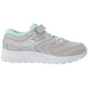 Saucony Kids S-Cohesion 12 A/C (Little Kid/Big Kid) Grey/Turquoise