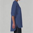 thumbnail image 5 of LEKWK Linen Tunic Tops for Women V-Neck Half Sleeve High Low Shirts Lightweight Breathable Casual Shirts with Pockets Fall Vacation Travel Outfits, 5 of 9