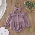 thumbnail image 2 of Sngxgn Baby Girl Bodysuits Sets Cotton Casual New born Clothes Comfort Outfit Baby(Purple,90), 2 of 4