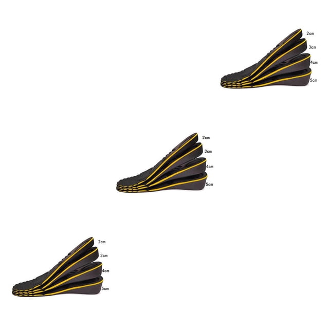 Qarigey Plantillas de altura hechas de EVA para absorción de impactos e inserciones de PE suaves ocultas Comodidad elástica Más alto Type3 NO3