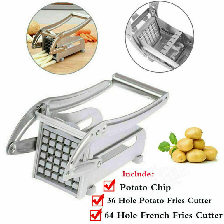 tooloflife Kitchen French Fries Potato Slicer Potato Cutting Tool Stainless  Steel Portable to Carry Red 