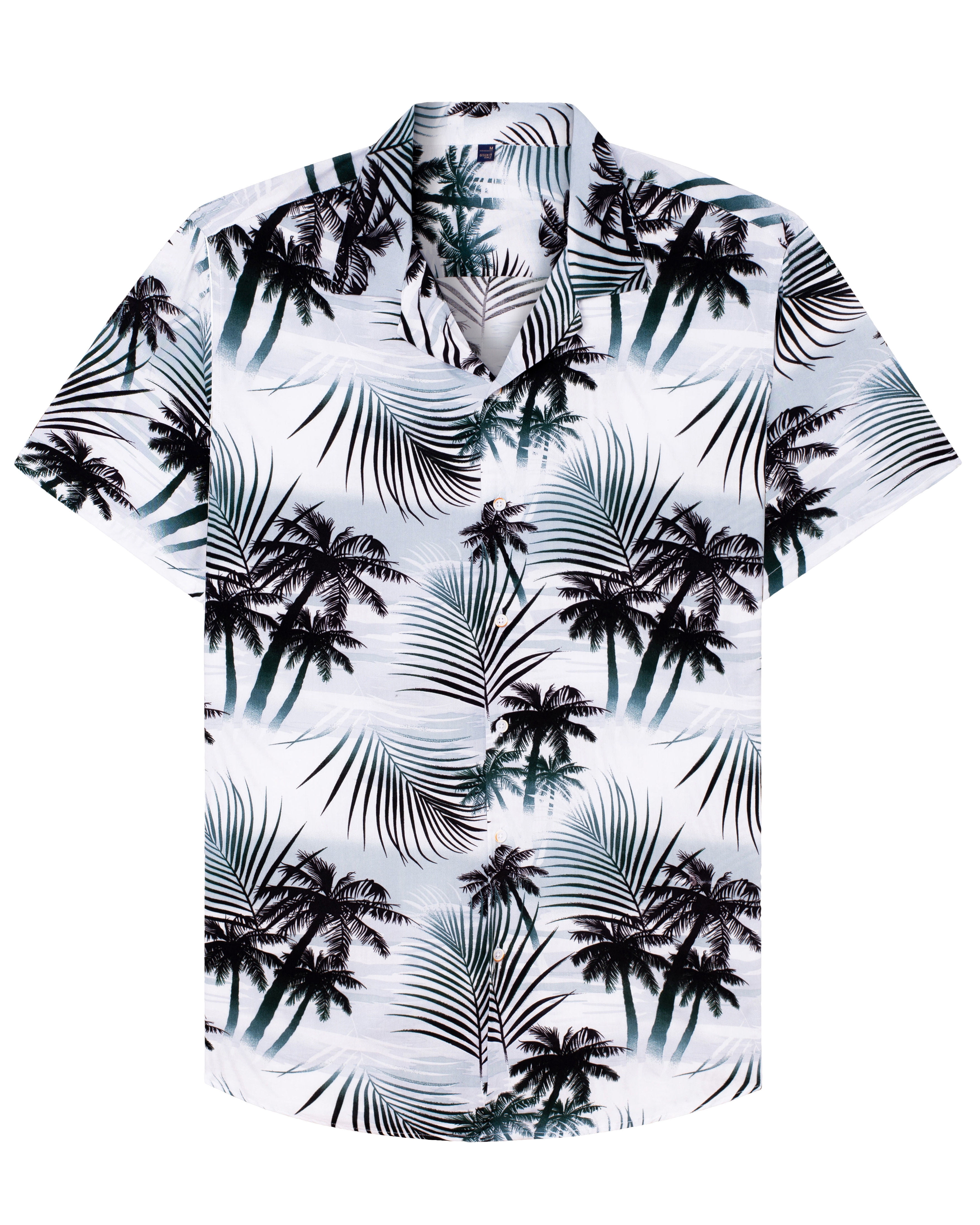 Alimens & Gentle Mens Cotton Short Sleeve Hawaiian Shirts Holiday ...