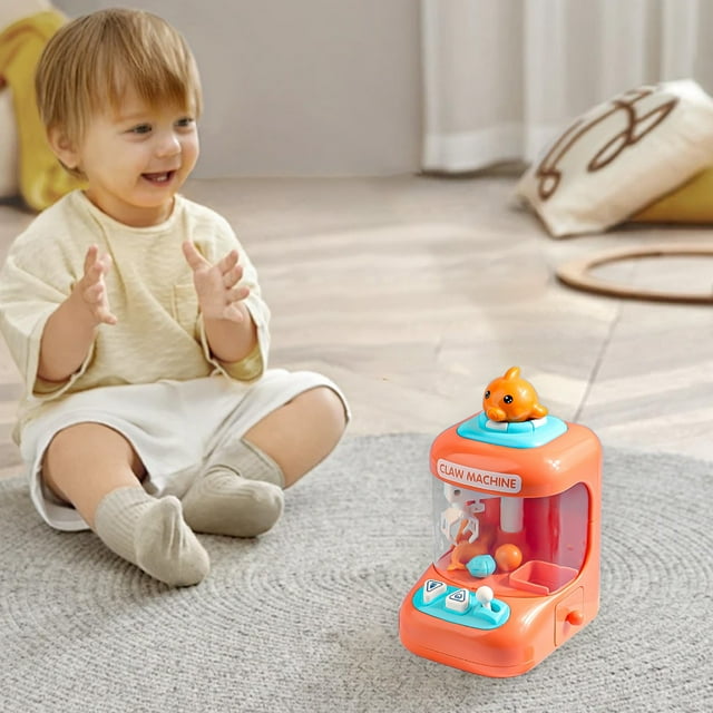 QIPOPIQ Mini Doll Machine, Claw Machine Toy, Kids Vending Toy Candy Dispenser, Compact Design, Interactive Arcade Style
