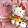 thumbnail image 2 of Llavero con colgante de Sanrio hawaiano de Hello Kitty de Kawaii, juguetes de peluche de dibujos animados, anillo de natación marrón y blanco, peluches rellenos, llavero, bolsa, juguetes, 2 of 6