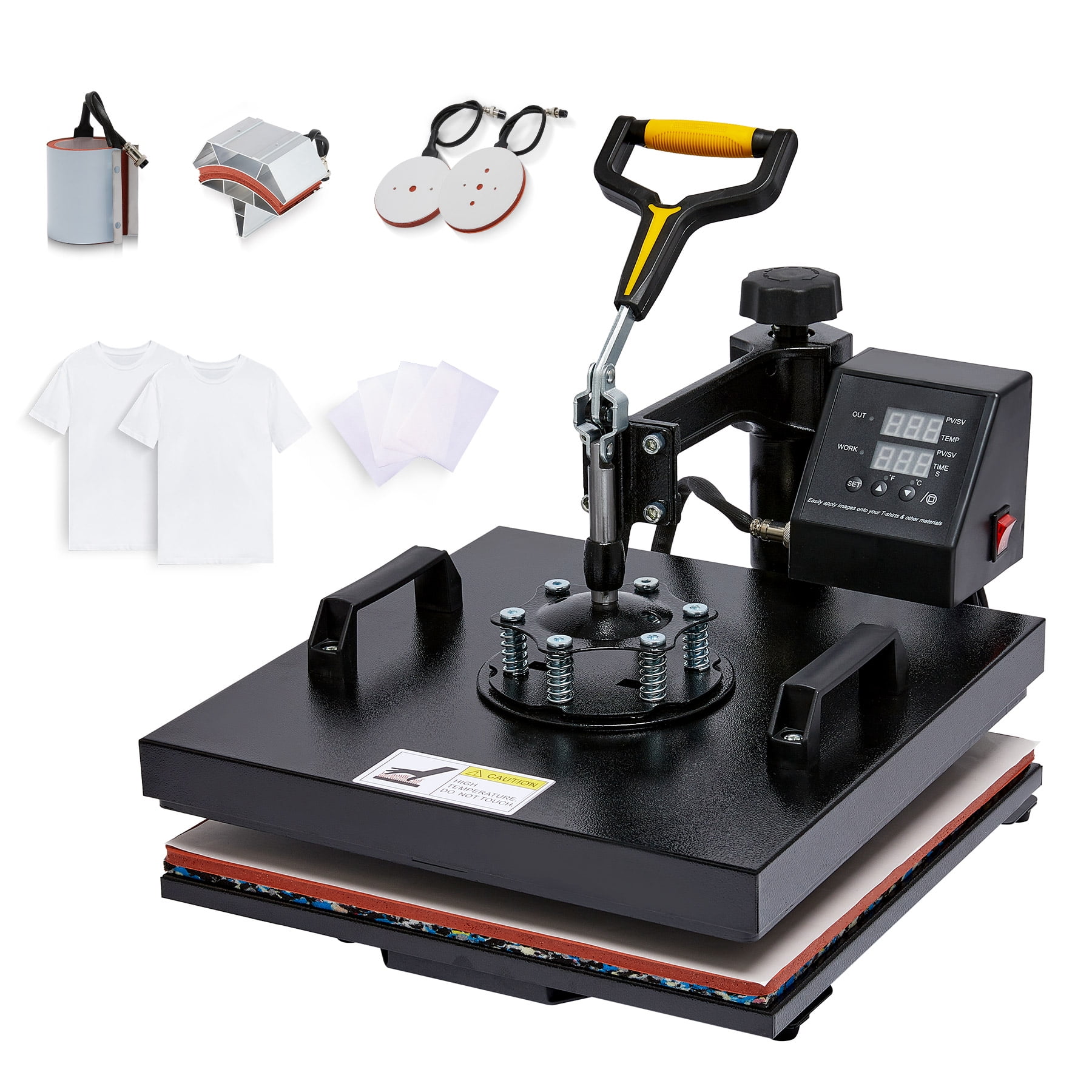 Details about   8-in-1 T Shirt Heat Press Machine Professional 360 Swing-Away Press 12x15in new 