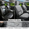 thumbnail image 3 of Car Seat Covers Full Set for Honda Civic 2000-2025,Breathable Nappa Leather Luxury Automotive Interior Accessories with Lumbar Support BlackGray, 3 of 5