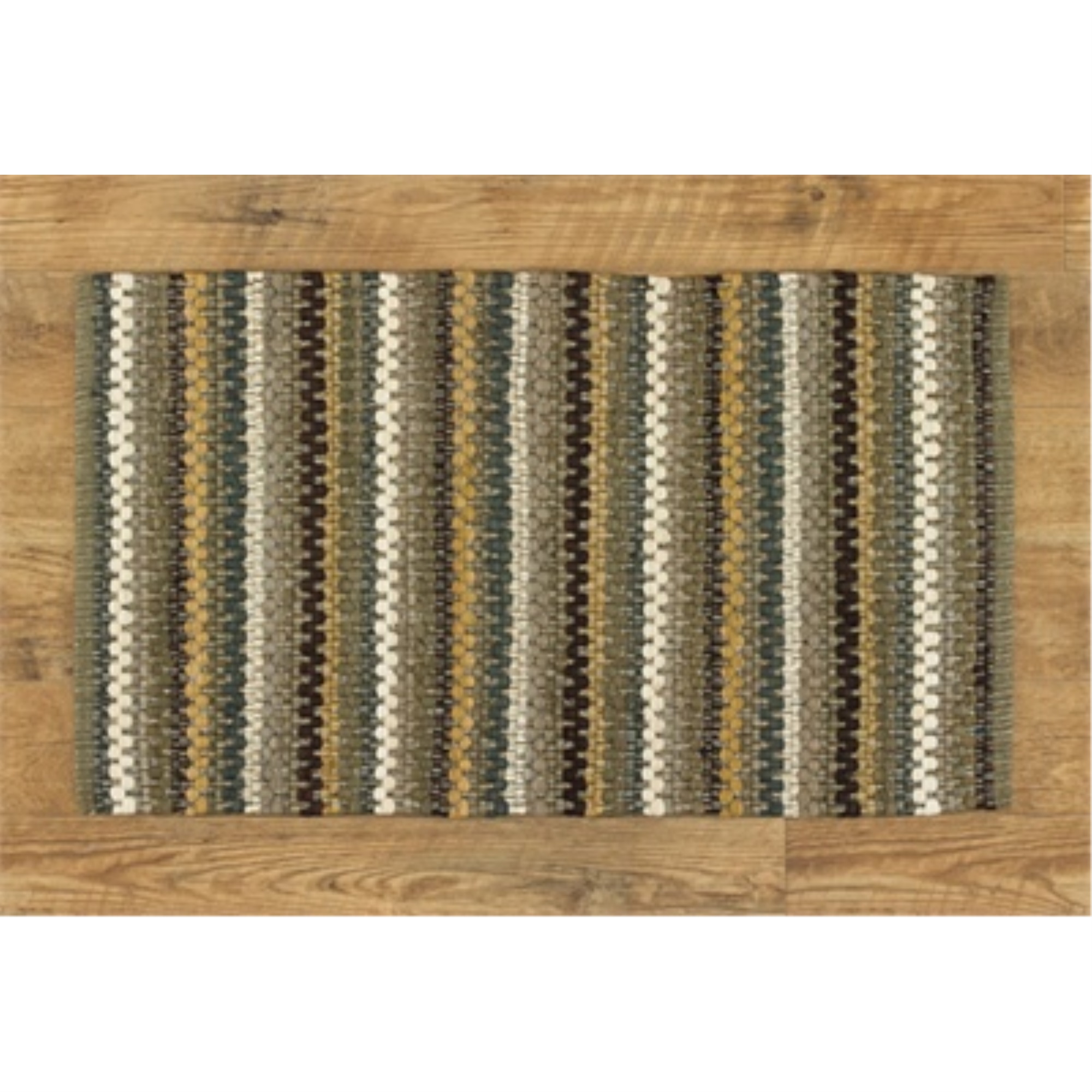 MINERAL STRIPE RAG RUG 24X38