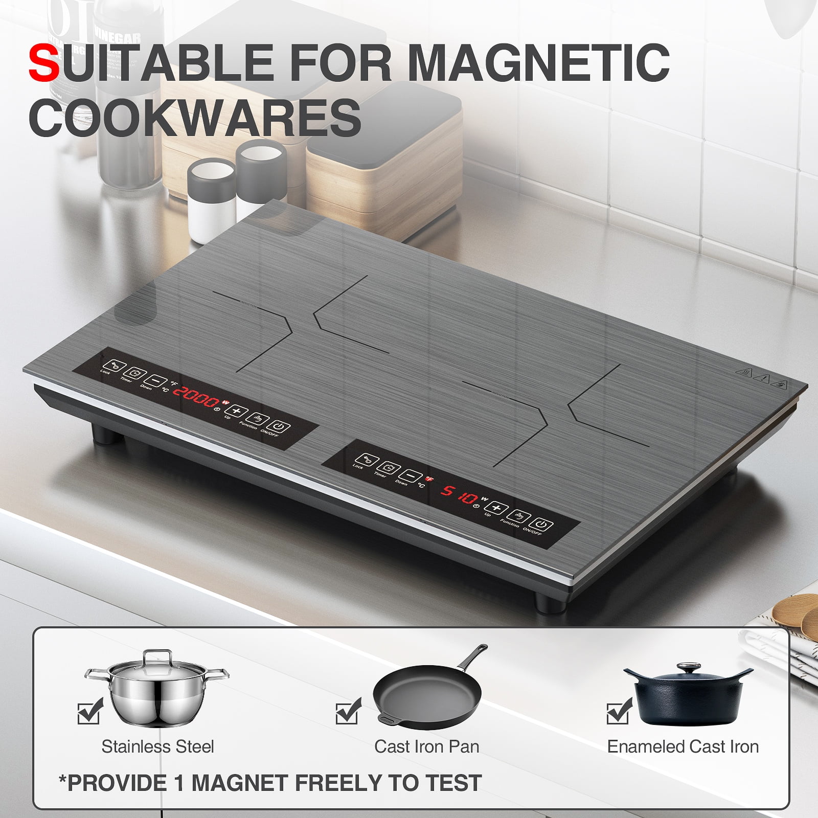 CookTek 681402-08 36 Drop In Induction Plancha w/ Half Grooved Polished  Steel Plate, 380-415v/3ph