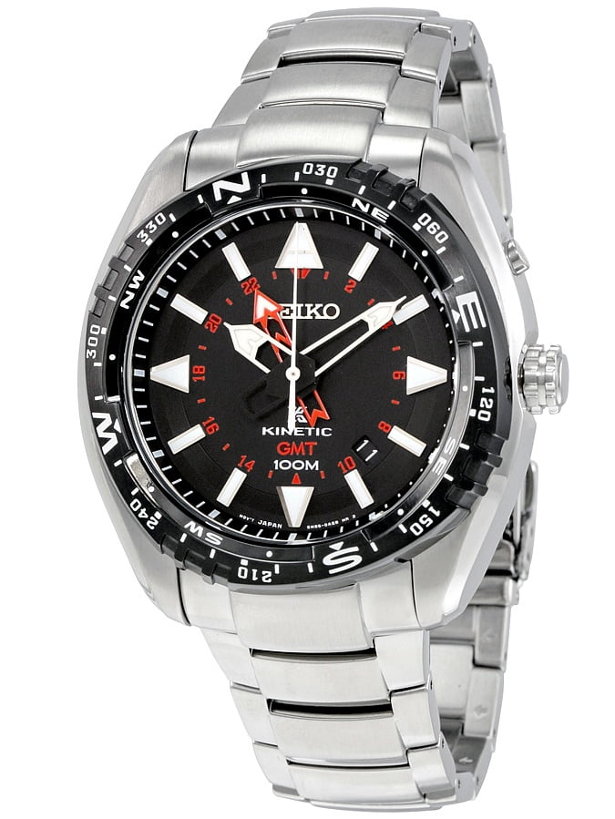 seiko prospex kinetic men's stainless steel bracelet watch