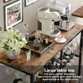 IRONCK Home Modern Wood Bar Cart with Unique Wine Rack & Glasses Holder