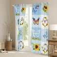 thumbnail image 3 of Butterflies Blackout&nbsp;Curtains Rustic Animals Rainbow Butterfly Curtains&nbsp;&&nbsp;Drapes,Flower Sunflower Window&nbsp;Treatments,Sky Blue Plaid Decor Striped Patchwork Window&nbsp;Curtains, 3 of 6