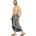 thumbnail image 2 of HAPPY BAY Men's Regular Swimwear Sarong Long Pareo Beach Wrap One Size Black, Animal Summer Vacation Aloha, 2 of 5