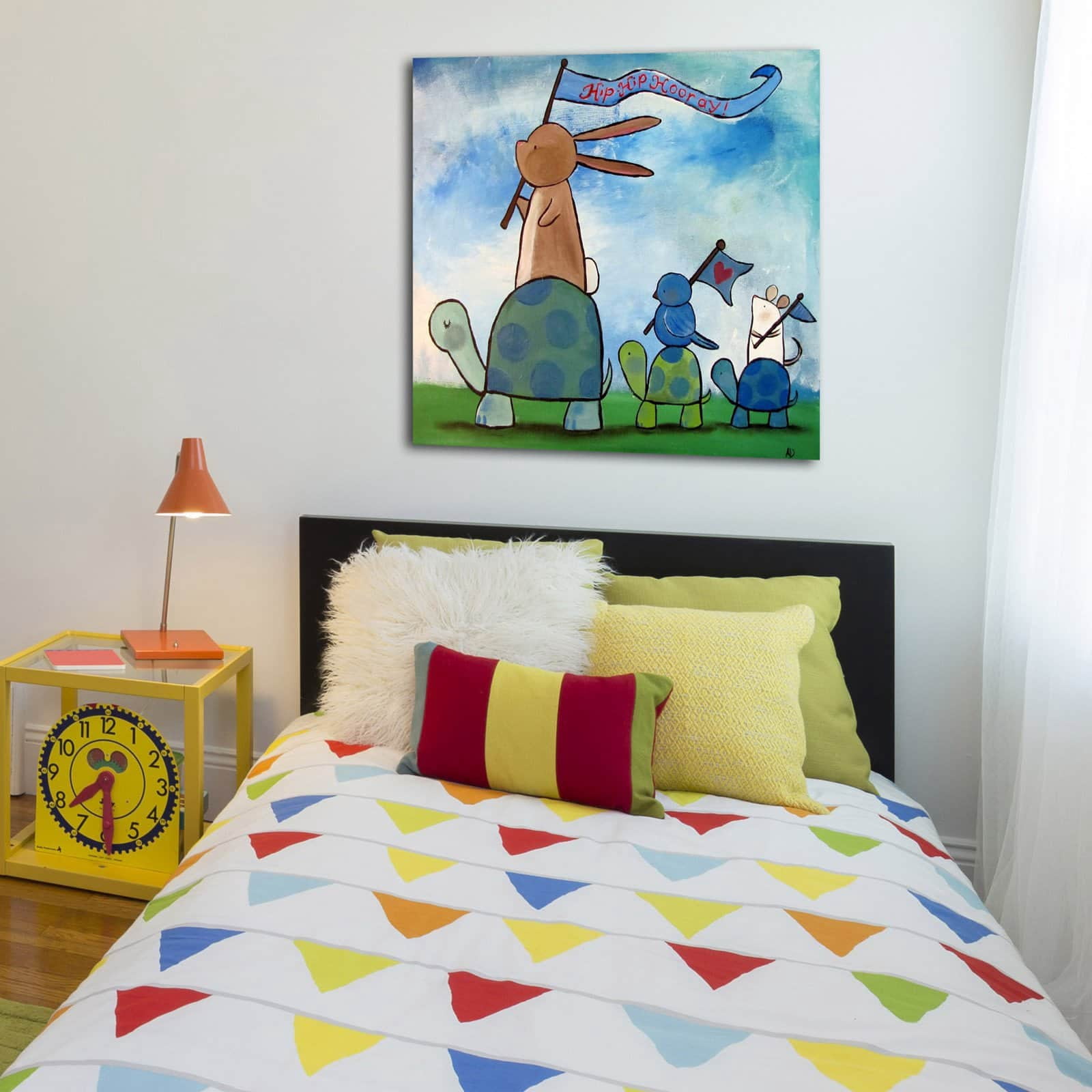 Marmont Hill "Turtle Parade" by Andrea Doss Painting Print on Wrapped Canvas