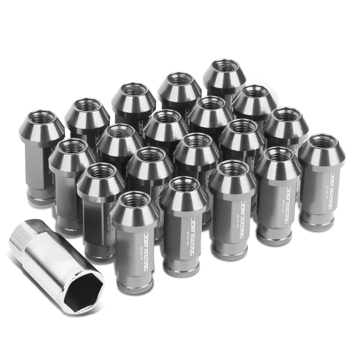 20Piece M12 x 1.5 Extended Aluminum Alloy Wheel Lug Nuts+Adapter Key