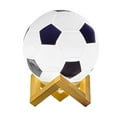 thumbnail image 1 of Lámpara de fútbol 3D, luz nocturna, atenuación, base de madera maciza, lámpara de mesa pequeña, blanco cálido base hueca, 1 of 9
