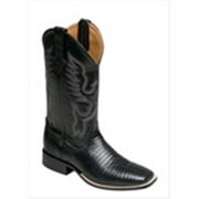 Ferrini 1119304110EE Mens Genuine Teju Lizard Square Toe Boots, Black, 11EE