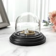thumbnail image 2 of Plymor 1.875" x 1.875" Mini Glass Display Dome Cloche (Black MDF Wood Base), 2 of 2