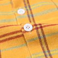 thumbnail image 6 of ZCFZJW Baby Boy Flannel Shirts Lightweight Buffalo Plaid Long Sleeve Lapel Button Down Shacket Jackets Fall Winter Toddler Baby Kids Casual Coat(Yellow,18-24Months), 6 of 9