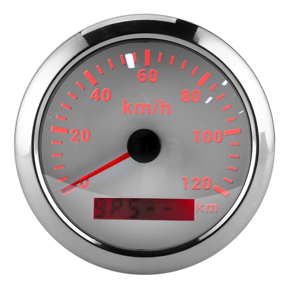 Yajisi 85mm GPS 120KM/H Speedometer Odometer for Boat Yacht Car Motorcycle White Dial 3.35 inches / 85 mm[cite: 1]
