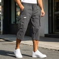 thumbnail image 5 of Cargo Shorts Men Joggers with Pockets Cycling Shorts Casual Summer Clothes Short for Men, 5 of 6
