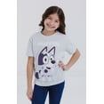 thumbnail image 2 of Bluey Little Kids' Boy or Girl Short Sleeve T-Shirt Muffin Blue Grey, 2 of 6